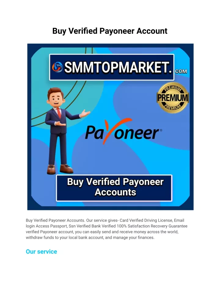 buy verified payoneer account