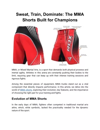 Sweat, Train, Dominate_ The MMA Shorts Built for Champions
