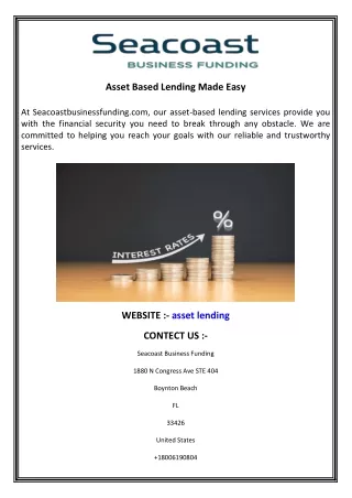 Asset Based Lending Made Easy