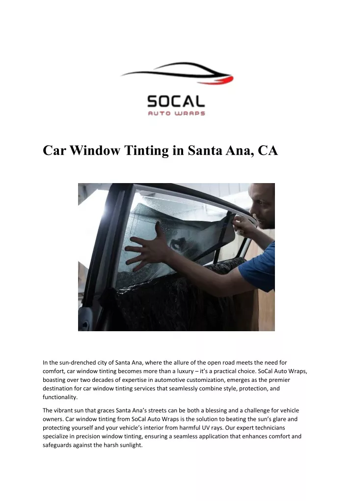 car window tinting in santa ana ca