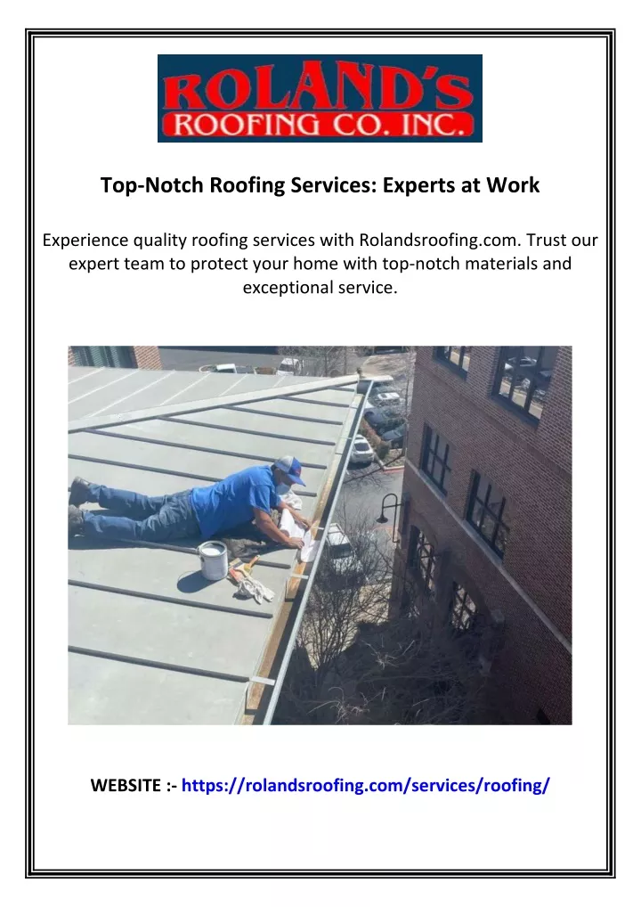 top notch roofing services experts at work