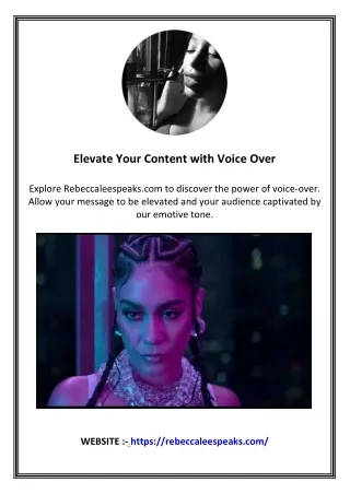 Elevate Your Content with Voice Over
