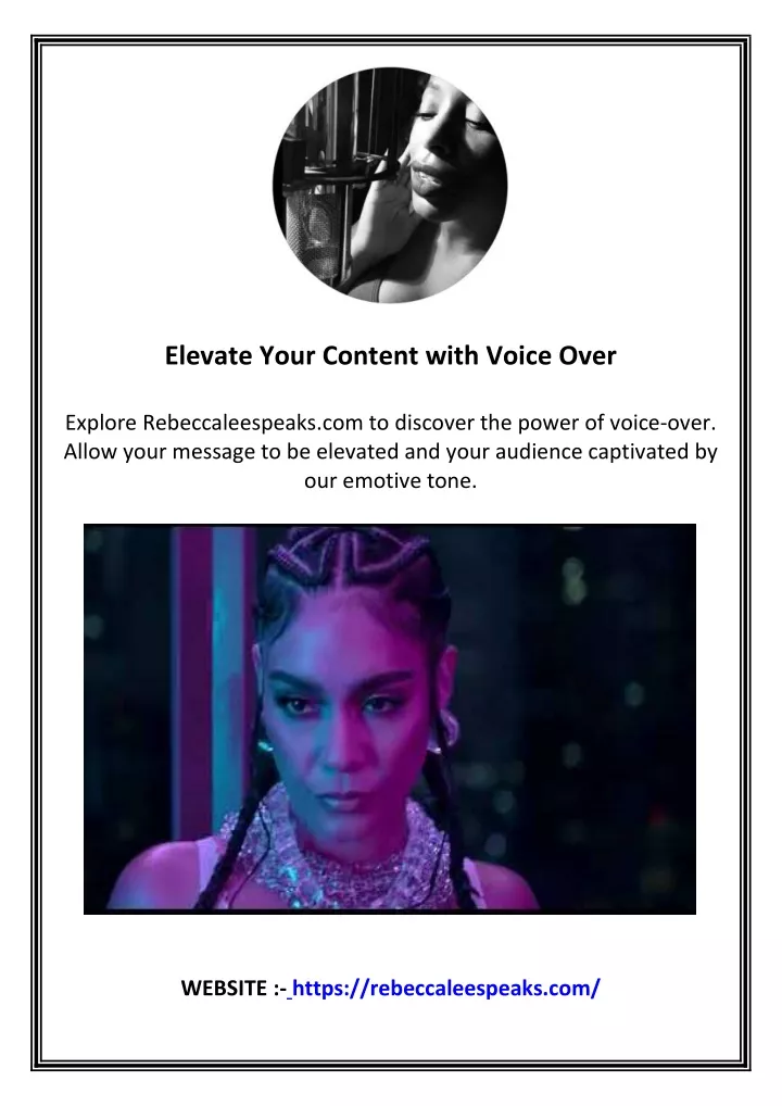 elevate your content with voice over