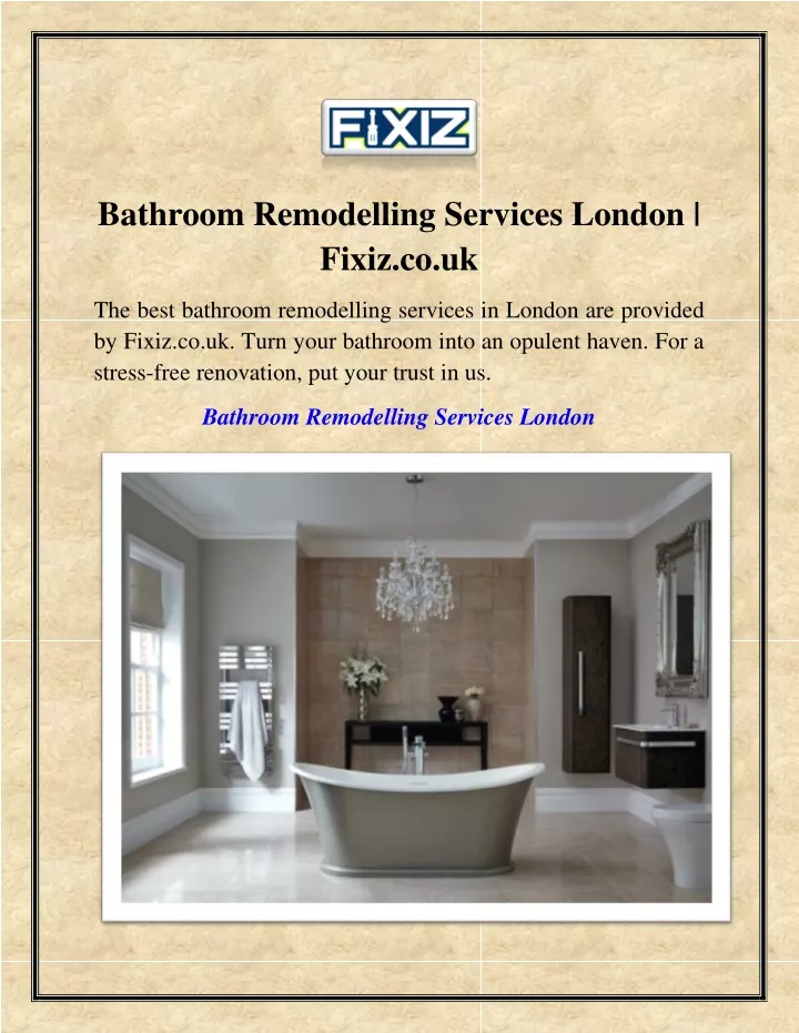 bathroom remodelling services london fixiz co uk