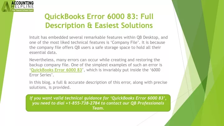quickbooks error 6000 83 full description easiest solutions