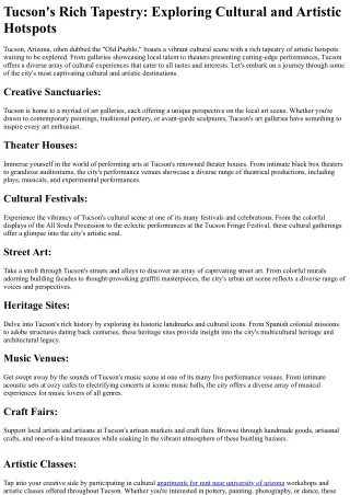 tucson s rich tapestry exploring cultural