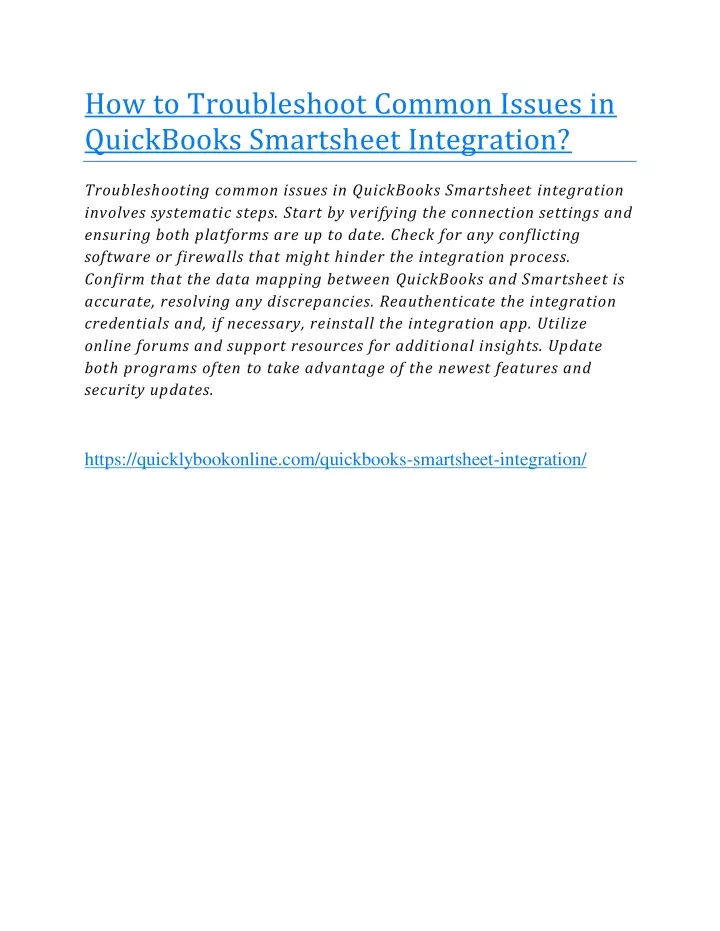 how to troubleshoot common issues in quickbooks