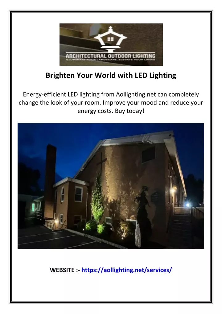 brighten your world with led lighting