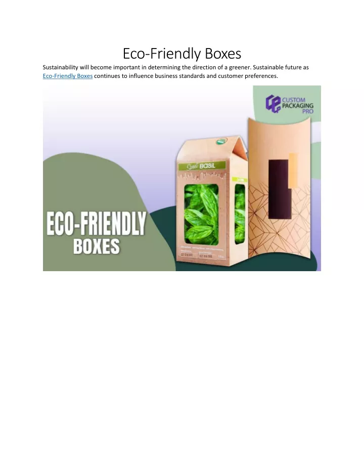 eco friendly boxes