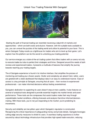 unlock your trading potential with gaingate