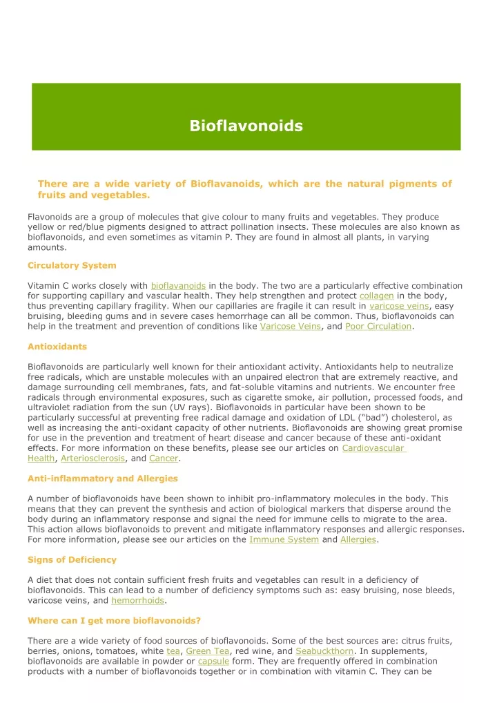 bioflavonoids