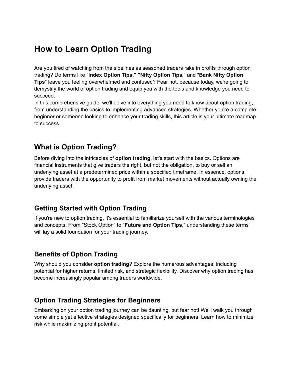 PPT - How to Learn Option Trading PowerPoint Presentation, free ...