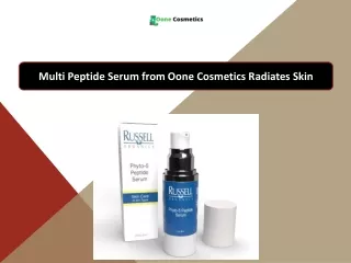 Multi Peptide Serum from Oone Cosmetics Radiates Skin