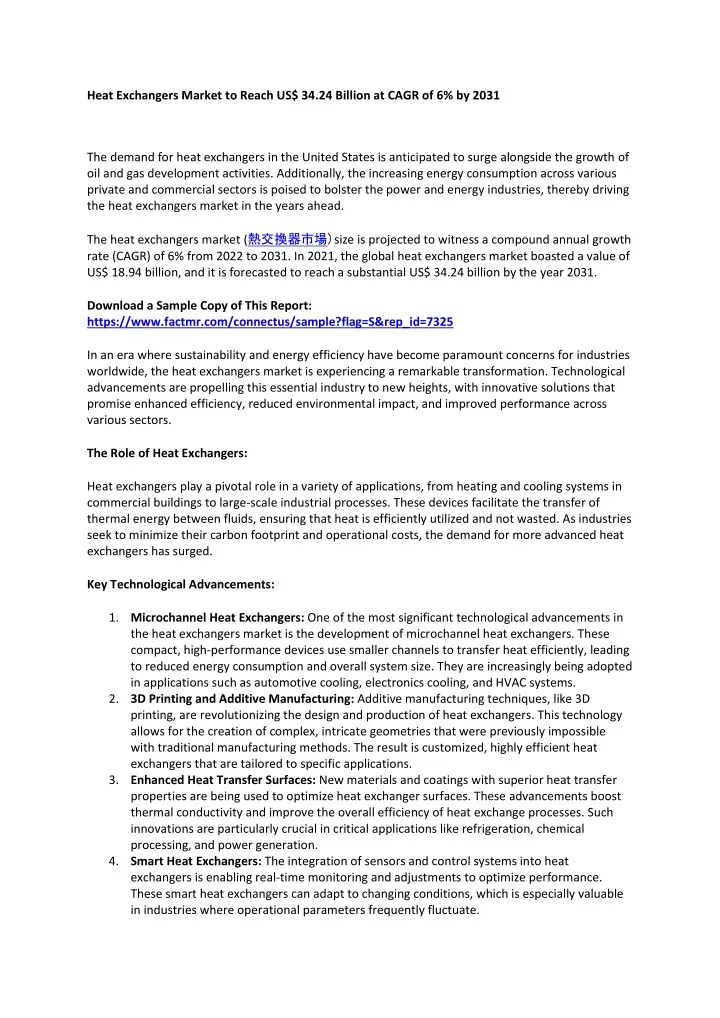 heat exchangers market to reach us 34 24 billion