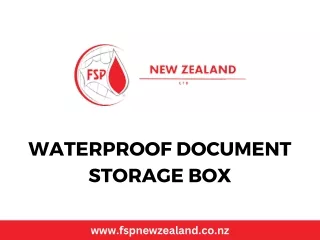 Safeguard Your Documents with Waterproof Document Storage Box