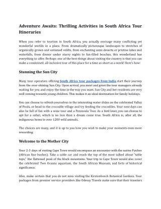 Adventure Awaits Thrilling Activities in South Africa Tour Itineraries.docx (1)