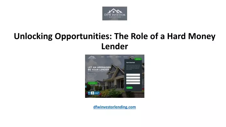 unlocking opportunities the role of a hard money lender dfwinvestorlending com