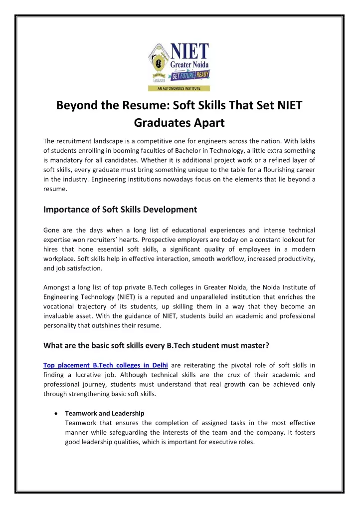 beyond the resume soft skills that set niet