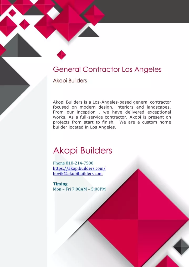 general contractor los angeles