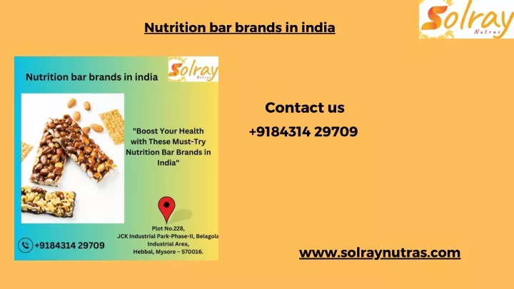 nutrition bar brands in india