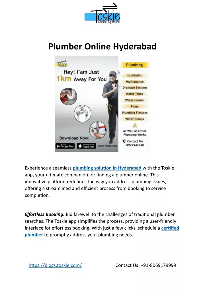 plumber online hyderabad
