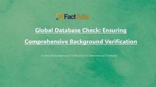 global database check ensuring comprehensive