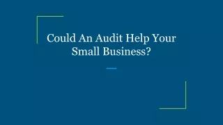 Could An Audit Help Your Small Business_