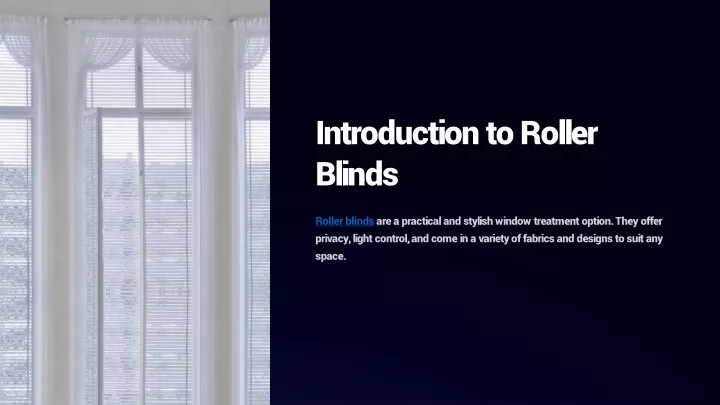 introduction to roller blinds