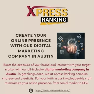 Create Your Online Presence with Our Digital Marketing Company in Austin