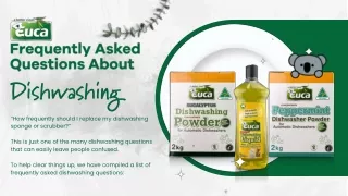 FAQs About Dishwashing | eucalyptus laundry detergent | EUCA