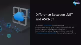 Difference Between .NET and ASP.NET ppt