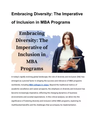embracing diversity the imperative