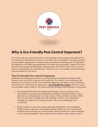 PPT - Find Eco-Friendly Pest Control Options for Detroit Houses | James ...