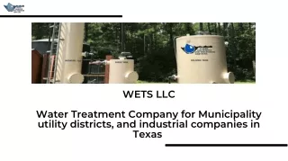 WETS LLC - Premier Water Treatment Solutions for Municipal and Industrial Needs