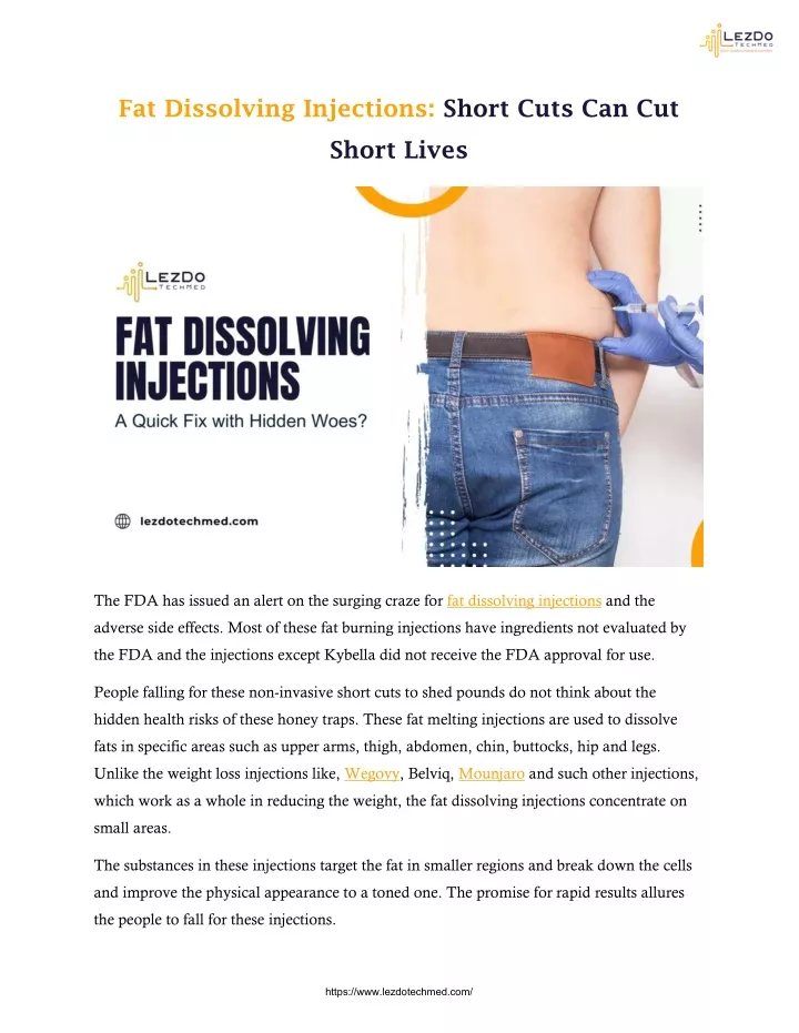 fat dissolving injections short cuts can cut