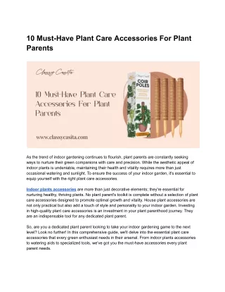 10 Must-Have Plant Care Accessories For Plant Parents