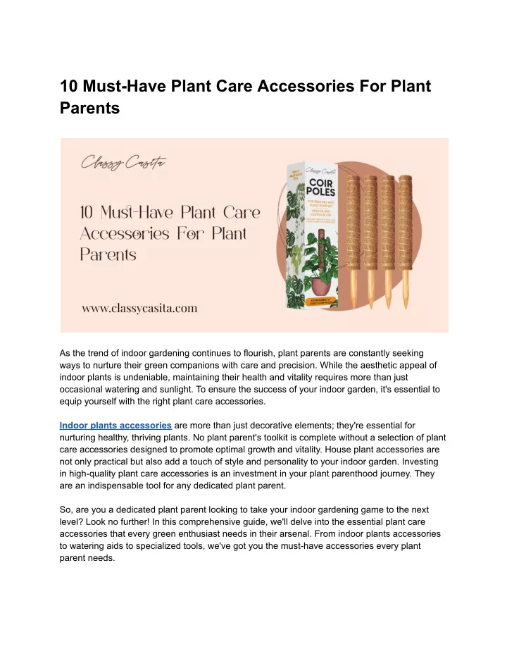 10 must have plant care accessories for plant