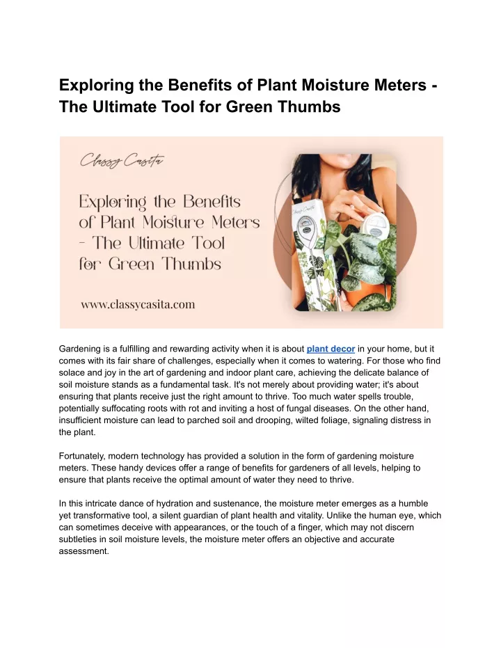 exploring the benefits of plant moisture meters