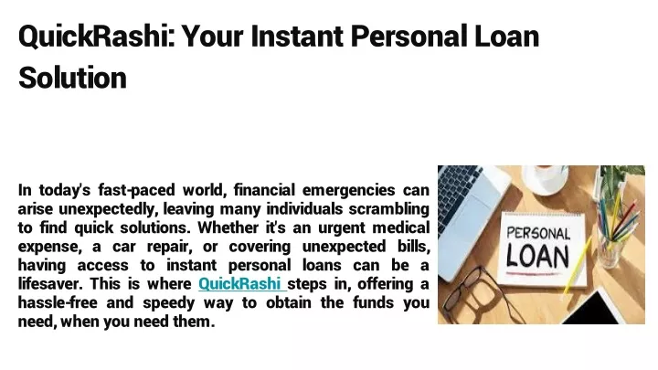 quickrashi your instant personal loan solution