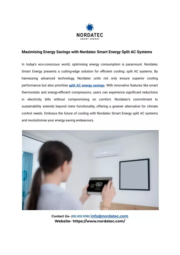 maximising energy savings with nordatec smart