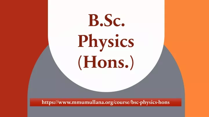 b sc physics hons
