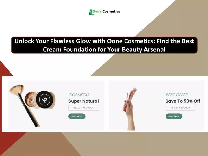 unlock your flawless glow with oone cosmetics