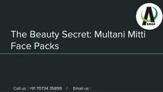 The Beauty Secret: Multani Mitti Face Packs