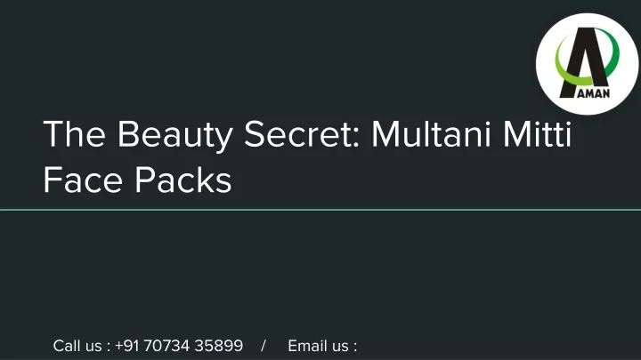 the beauty secret multani mitti face packs