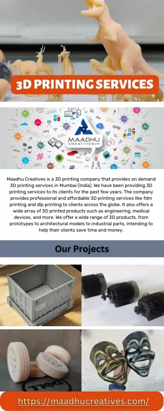 3D Prototype Printing Services in Mumbai by Maadhu Creatives