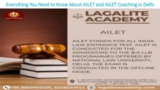 Everything You Need to Know About AILET and AILET Coaching in Delhi