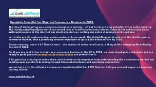 Complete Checklist for Starting Ecommerce Business in 2024