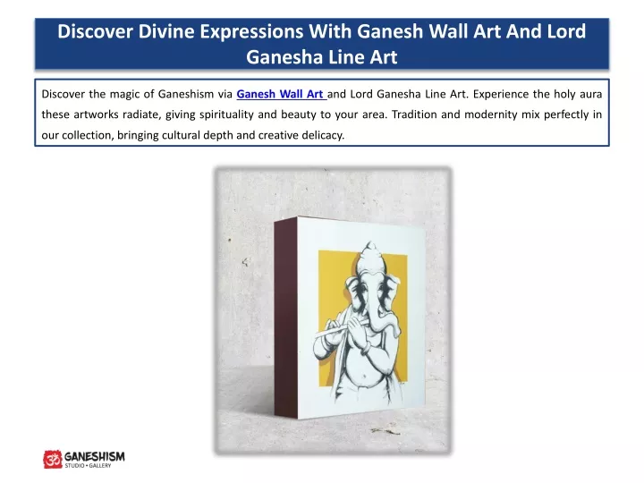 discover divine expressions with ganesh wall art and lord ganesha line art