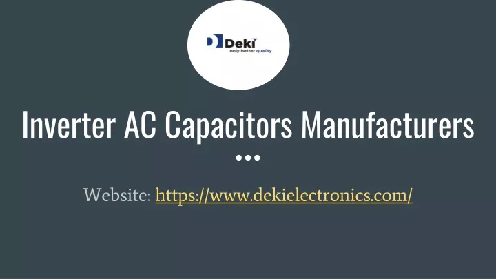 inverter ac capacitors manufacturers