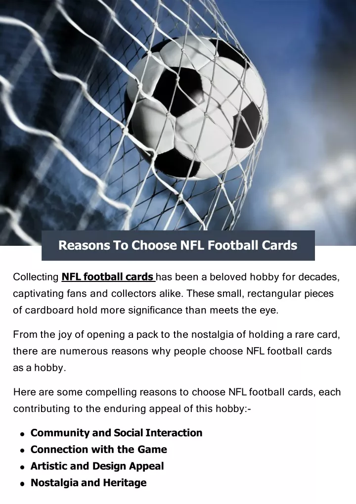 reasons to choose nfl football cards